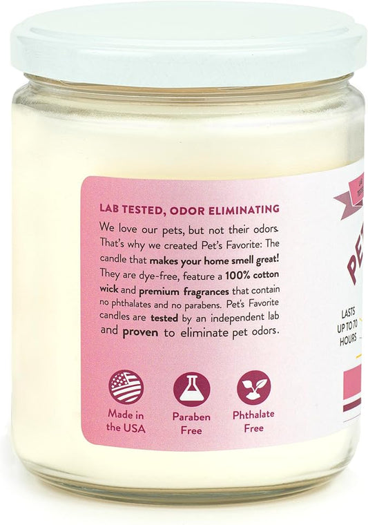 Pet's Favorite Pet Odor Candle, Clean Burning, Long Lasting Scented Candles with a Cotton Wick. (Very Berry, Pack of 1)