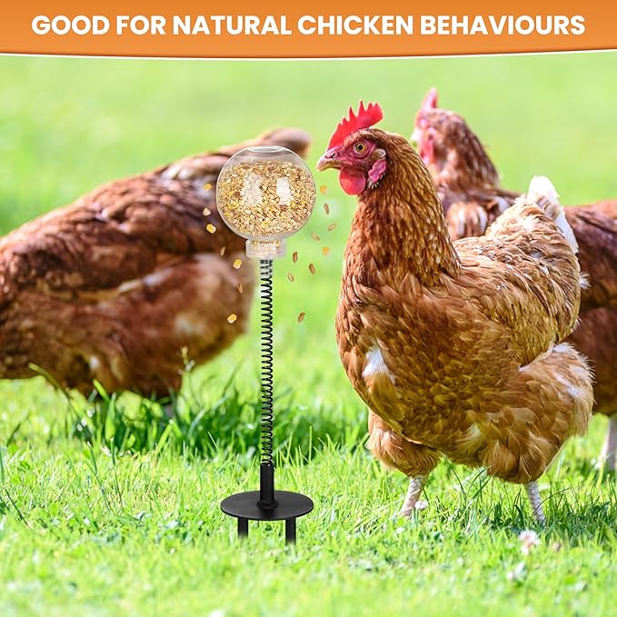 Chicken Peck Toy, Interactive Slow Feed Release Toy for Your Flock, Chicken Slow Feeder for Hens Poultry Birds Entertained(2 Pack)