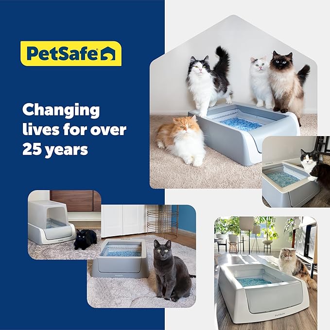 PetSafe ScoopFree Premium Crystal Cat Litter - Ultra-Absorbent Silica Universal Litterbox Crystals - Non-Clumping Odor Control - Fresh Scent - 8 lb Bag