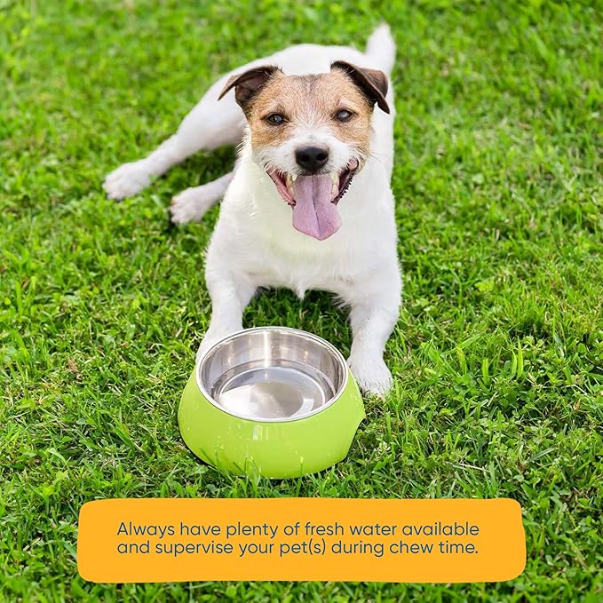 Dog Rawhide Bones: Rawhide Bones Chews 3-4" Premium Raw Hide Dog Bone, Free Range Grass Fed Cattle with No Hormones, Additives or Chemicals, Tasty Long Lasting Chews for Dogs, Pack of 15