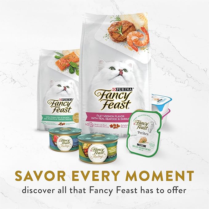 Fancy Feast Lickable Appetizers Grain Free Wet Cat Food Variety Pack - (2 Packs of 12) 1.1 oz. Trays