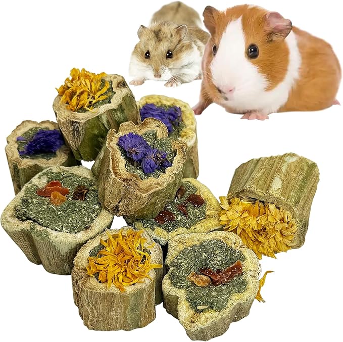 BNOSDM Hamster Chew Treats Chinchilla Natural Fruit & Vegetable Petal Mix Snacks Rabbit Papaya Toys for Teeth for Guinea Pigs Syrian Dwarf Hamsters Gerbils Mice
