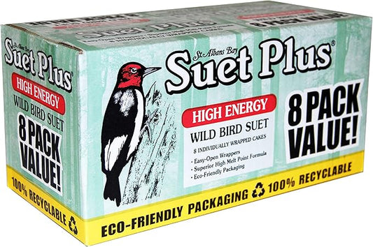Bird Suet Variety Packs | 11 oz. Bird Suet Cakes | (High Energy, 8 Pack)