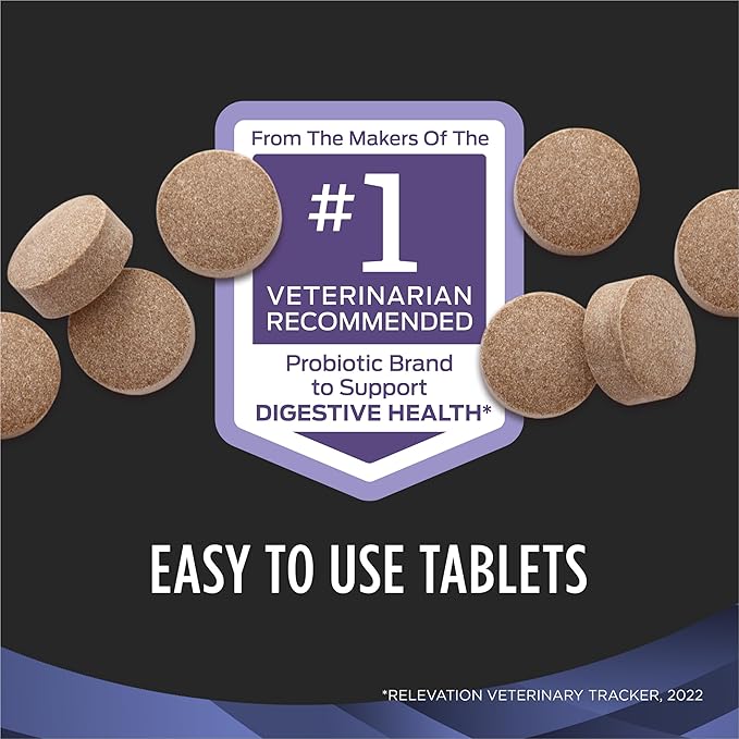 Purina Pro Plan Veterinary Supplements FortiFlora Chewable Dog Probiotic Supplement Tablets - 45 ct. Canister