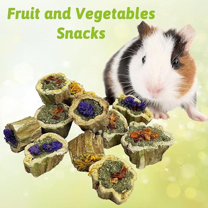 BNOSDM Hamster Chew Treats Chinchilla Natural Fruit & Vegetable Petal Mix Snacks Rabbit Papaya Toys for Teeth for Guinea Pigs Syrian Dwarf Hamsters Gerbils Mice