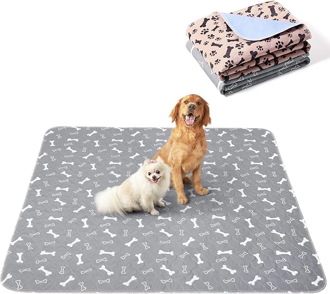 Eterish Reusable Washable Pee Pads for Dogs Large/Extra Large 36'' x 36'' 2 Pack, Absorbent Pet Puppy Dog Training Pads Non-Slip, Waterproof Whelping Potty Pads for Dogs Leak-Proof