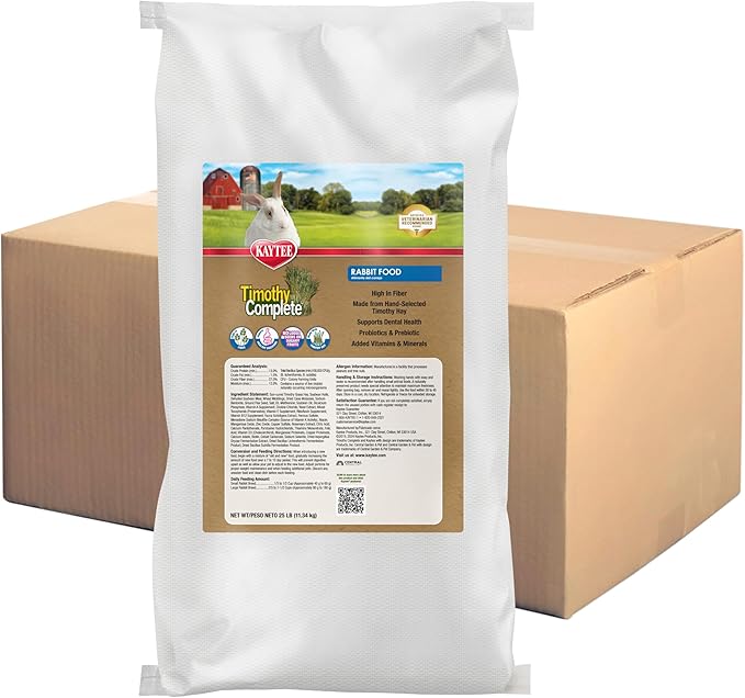 Kaytee Timothy Complete Rabbit Food 25 Pounds