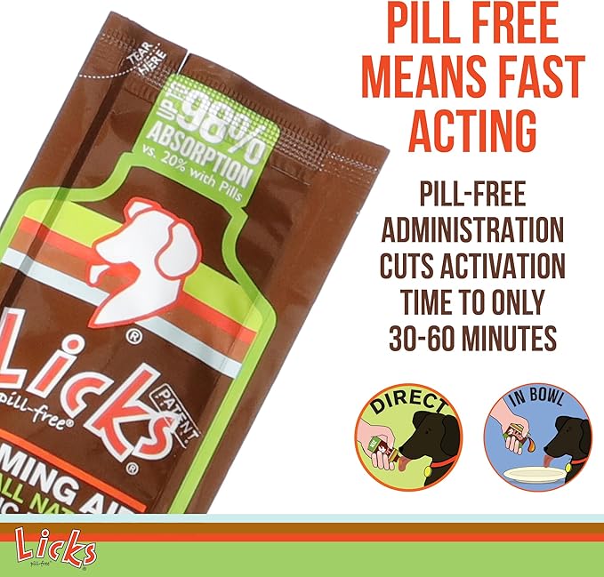 Zen Dog Calming - Calming Aid Supplements for Aggressive Behavior & Nervousness - Treats for Stress Relief & Dog Health - Gel Packets - Braised Beef Flavor, 15 Use