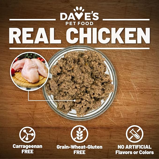 Dave's Pet Food Grain Free Wet Canned Cat Food Pate (Gobblicious Gourmet), Made in USA Naturally Healthy, Added Vitamins & Minerals, 5.5 oz Cans (24 Pack)