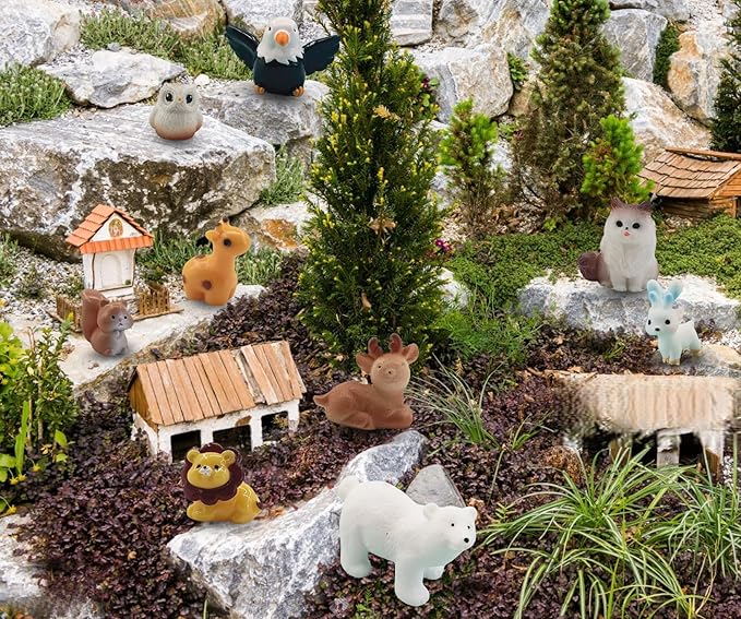 90 Pcs Mini Resin Animals Tiny Resin Figurines Tiny Resin Ducks for Fairy Garden, Miniature Accessories, Crafts, and Decor