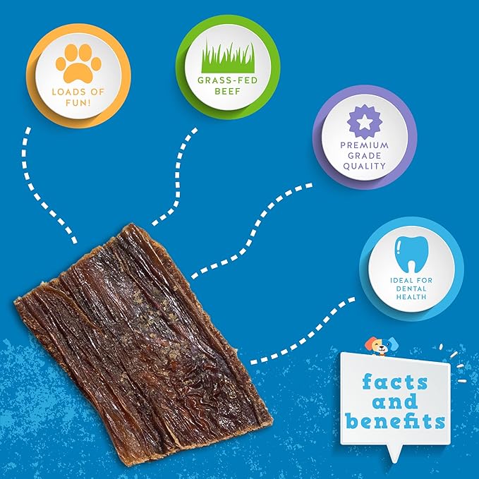Jack&Pup Premium Dog Chews Bites, Healthy Dog Treats for Medium Dogs - All Natural Dog Treats Small Dogs, Single Ingredient Dog Treat for Puppies - Bully Sticks | Gullet Jerky (Gullet Bites - 24 oz)
