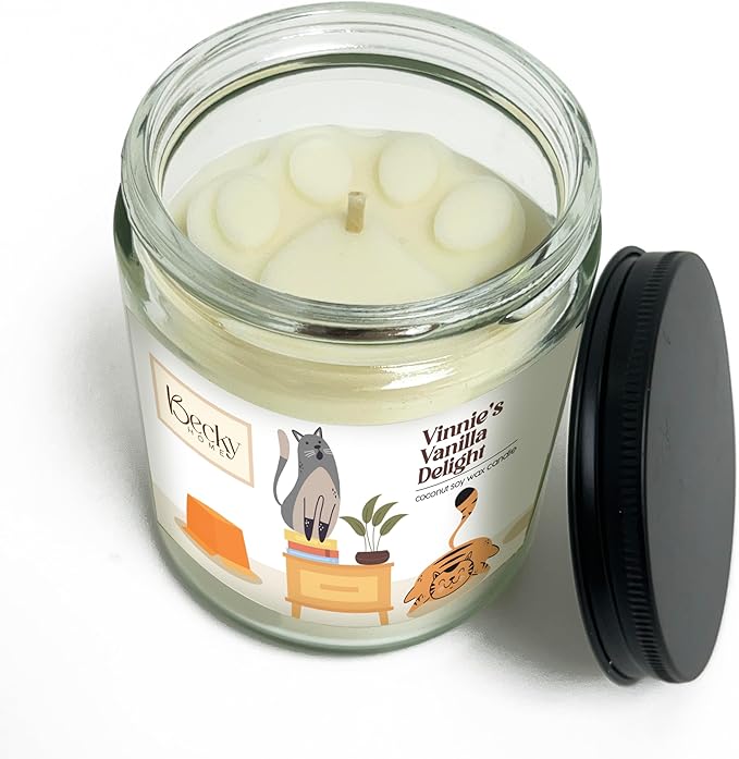 9oz Pet Odor Eliminator Deodorizer Candle, Long-Lasting Vanilla Scented, Non Toxic, Natural Plant-Based Wax Blend
