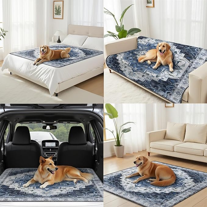 Washable Pee Pads for Dogs, Absorbent Reusable Puppy Pads Waterproof, Leakproof & Non-Slip Whelping Pad, Potty Training Pads for Dogs Playpen Mat 72x72