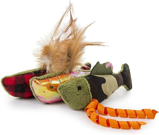 SmartyKat (3 Count Fish Friends Crinkle Catnip Cat Toys - Multi Color, 3 Count