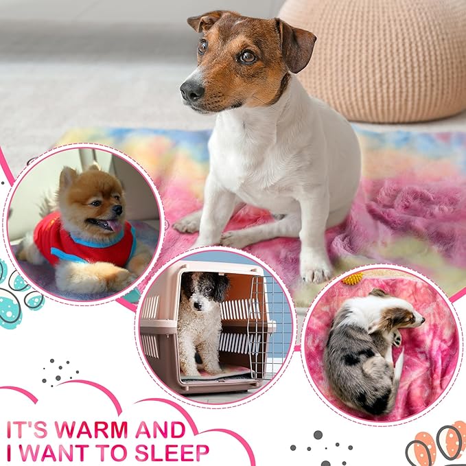 Tudomro 8 Pcs Guinea Pig Bedding Cage Liners Bulk Blankets Small Animal Flannel Throw Bedding Waterproof Absorbent Reusable Pet Pee Sleep Mat Pad Cover for Hamster Ferret(Tie Dye,12 x 12 Inch)