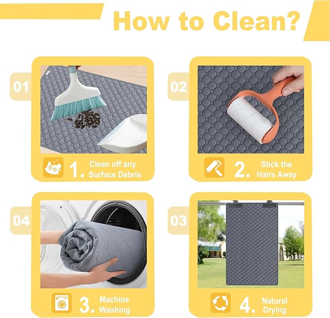Guinea Pig Bedding, 49x24in 2 Pack Washable Guinea Pig Cage Liners, Waterproof Reusable & Anti Slip, Super Absorbent Guinea Pig Pee Pad for Midwest Cage, Small Animal, Rabbit, Bunny, Yellow