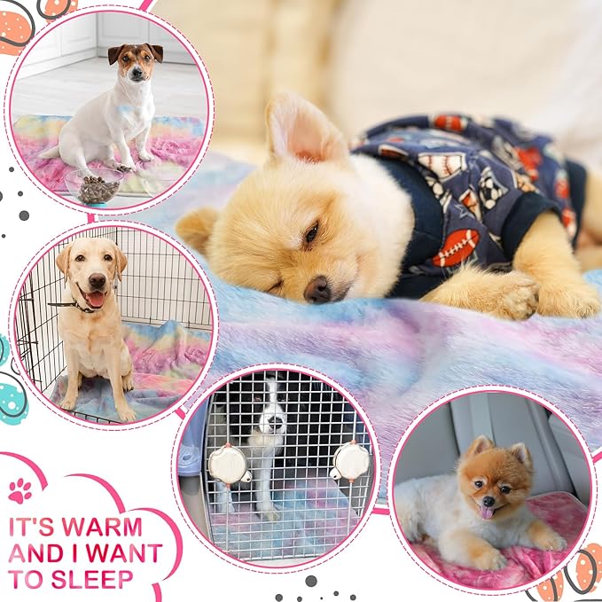 Tudomro 8 Pcs Guinea Pig Bedding Cage Liners Bulk Blankets Small Animal Flannel Throw Bedding Waterproof Absorbent Reusable Pet Pee Sleep Mat Pad Cover for Hamster Ferret(Tie Dye,16 x 24 Inch)