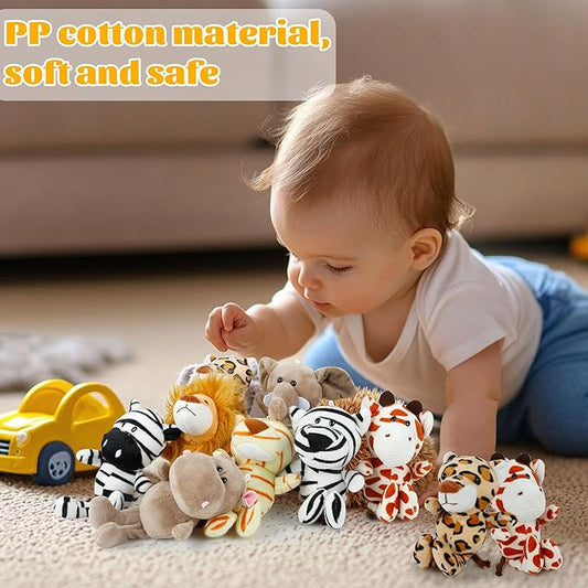 Small Stuffed Animals Bulk, 24 Pieces Cute Plushies, 6 Inch Mini Forest Animal Plush Toys, Treasure Box Toys for Classroom, Party Favors for Kids, Baby Shower Decorations