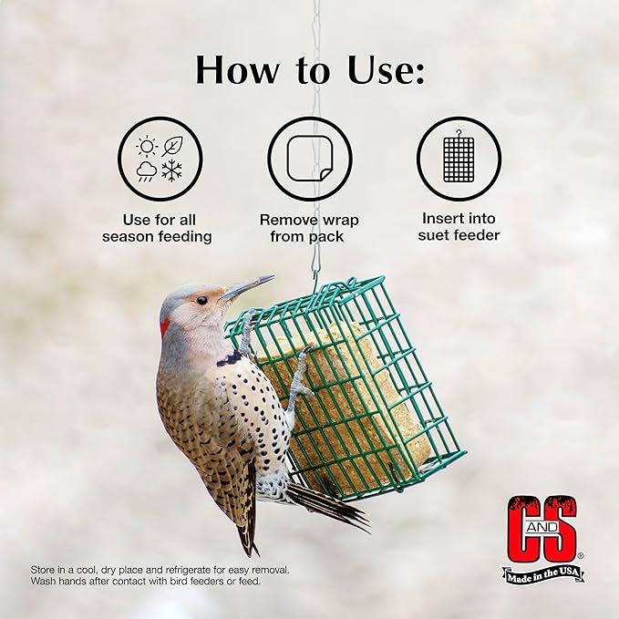 C&S Woodpecker Suet Treat, 11 Ounce, 8 Pack