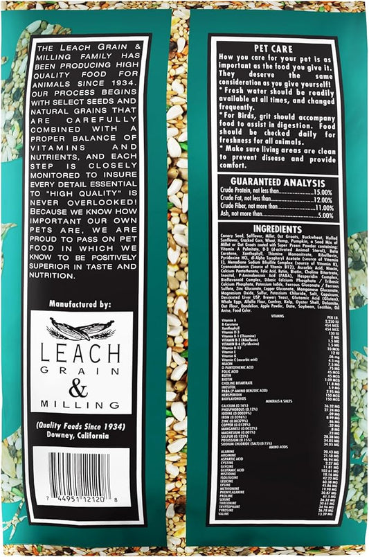 Small Hookbill Plus 5 Lbs, Bird Food for Small Hookbill, Premium Bird Seeds, Supports Growth Energy and Digestive Health, Nutrient-Rich Parrot Birdseeds with Vitamins & Minerals, Healthy Balanced Diet