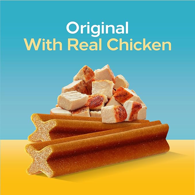 Pedigree Dentastix Small and Toy Breed Dog Treats, Original with Real Chicken, 17.7 oz. Bag (84 Treats)