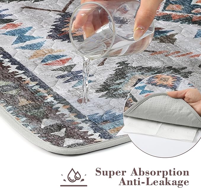Washable Pee Pads for Dogs, 2 Pack Reusable Puppy Pads Absorbent Training Pads for Dogs Waterproof Dog Mat Non-Slip Whelping Pet Mat