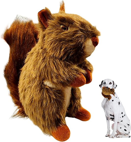 Dog Squeak Toys Squirrel, Interactive Dog Toy for Small, Medium and Large Breeds, Dog Toys Stuffed with Squeaky, Stuffed Dog Toy with Squeaky Stuffed & Animals Chew Toy for all Dogs Pet.