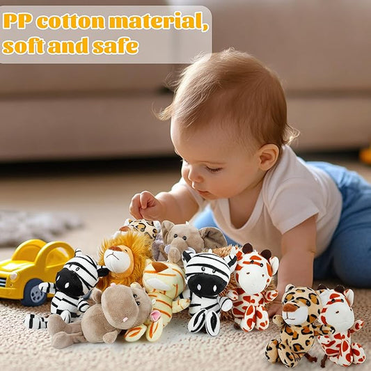 Small Stuffed Animals Bulk, 12 Pieces Cute Plushies, 6 Inch Mini Forest Animal Plush Toys, Treasure Box Toys for Classroom, Party Favors for Kids, Baby Shower Decorations