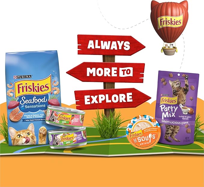 Purina Friskies Poultry Faves Broth and Gravy Cat Food Complements Variety Pack - 8 ct. Box