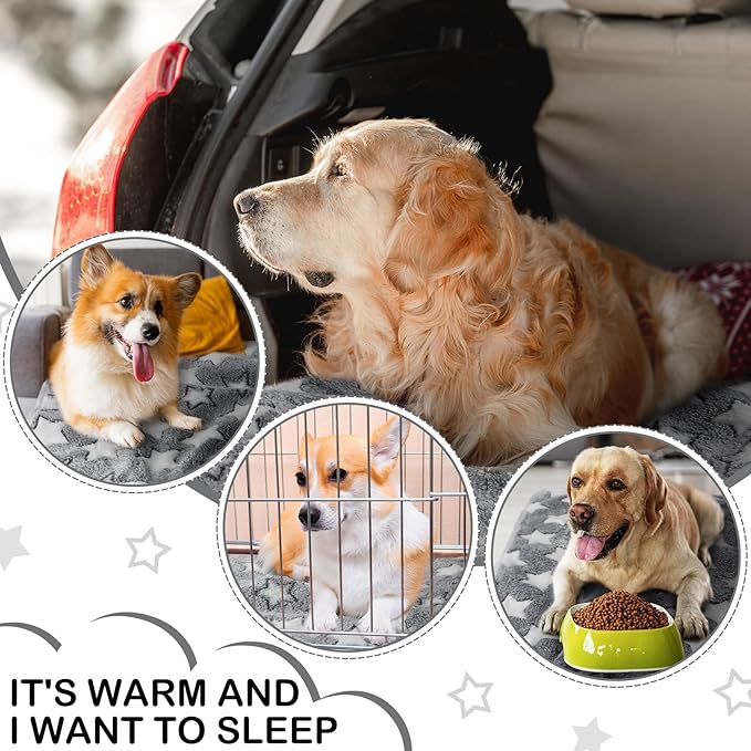 Tudomro 8 Pcs Guinea Pig Bedding Cage Liners Bulk Blankets Small Animal Flannel Throw Bedding Waterproof Absorbent Reusable Pet Pee Sleep Mat Pad Cover for Hamster Ferret(Grey Star,16 x 24 Inch)