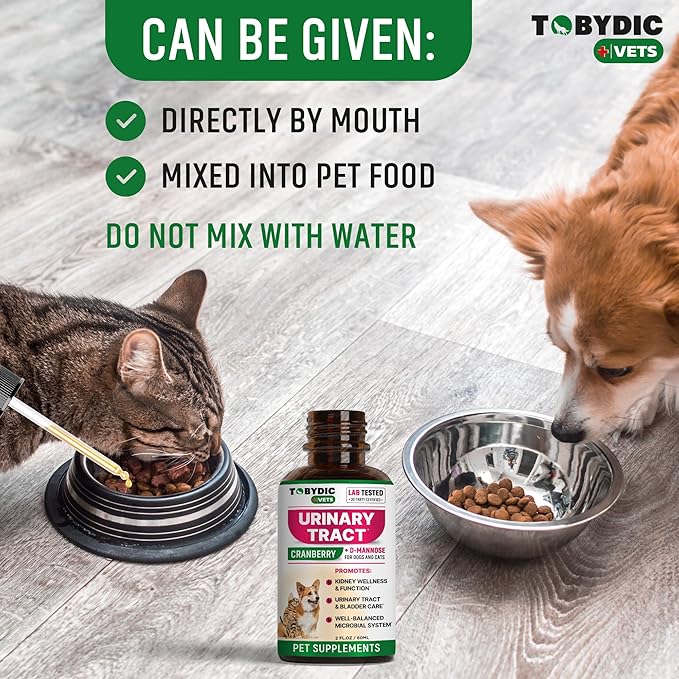 Cat & Dog Natural UTI Medicine & Urinary Tract Infection Treatment with Cranberry - Kidney + Bladder Support Supplement - Best Prevention for Urine Incontinence & Bladder Stones - Pet Renal Health