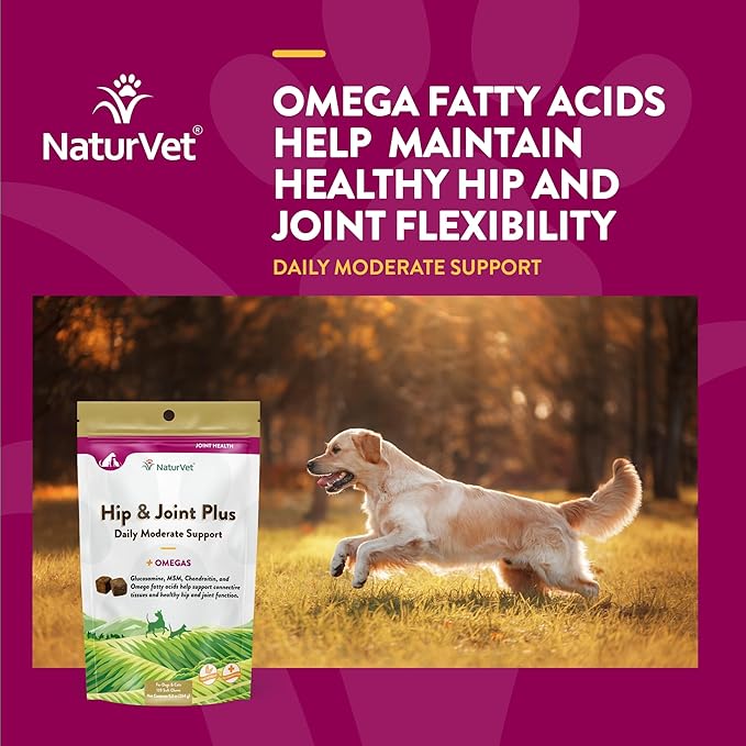 NaturVet Hip & Joint Plus Soft Chew (Bag) 120 ct