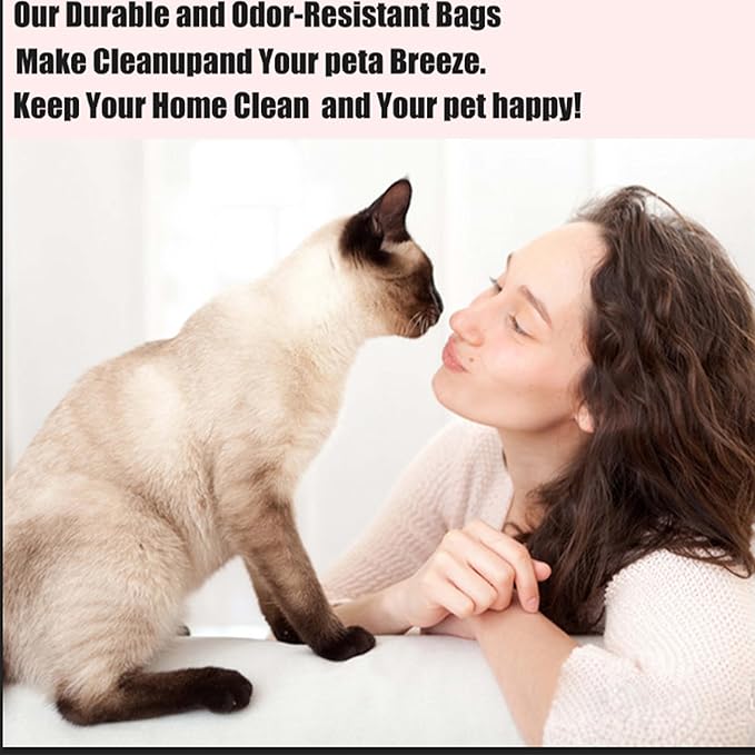 Cat Litter Box Liners for PetSnowy SNOW+ Cat Litter Box, 60 PCS Self-Sealing Waste Drawer Bags for Automatic cat Litter Box (60 Pcs)