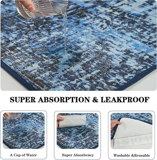 Qeils Washable Pee Pads for Dogs, 4 Pack Reusable Super Absorbent Leakproof Potty Pads 36"x24", Non-Slip for Crate, Floor, Couch, Whelping Box, Litter Mat