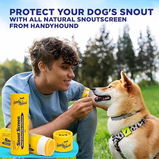 SnoutScreen Dog Paw Balm and All-Natural Dog Nose Balm for Dry, Cracked Skin, Dog Itching Skin Relief, Dog Sunscreen, Vet Recommended, Made in USA, Protects Against UVB and UVC Rays, 1 oz