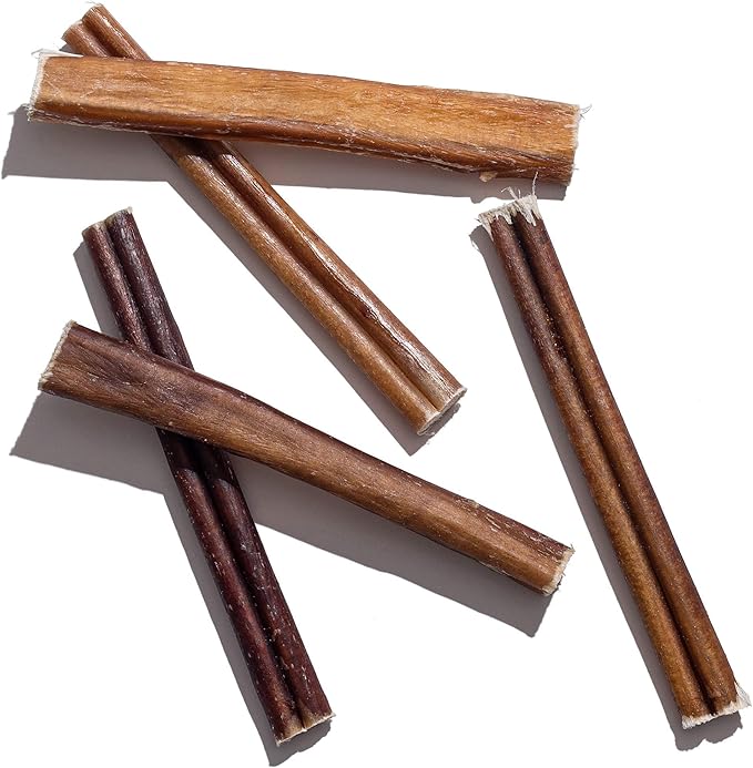 Jack&Pup 6-inch Bully Sticks for Aggressive Chewers (5 Pack) Dog Chews Long Lasting, Bully Sticks for Medium Dogs
