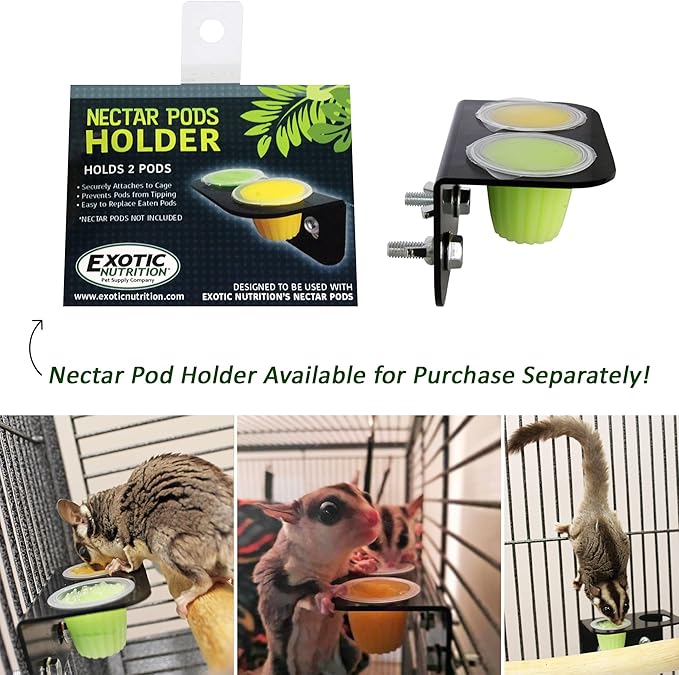 Nectar Pods (Melon) - Calcium-Fortified Jelly Fruit Treat - Sugar Gliders, Marmosets, Squirrels, Parrots, Cockatiels, Parakeets, Lovebirds, Conures, Hamsters, Day Geckos, Kinkajous & Other Small Pets
