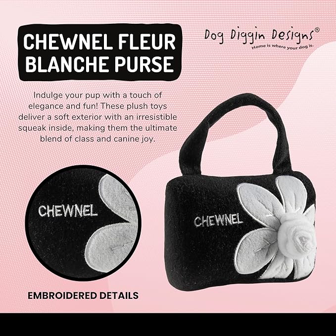 Dog Diggin Designs Runway Pup Collection | Unique Squeaky Parody Plush Dog Toys – Haute Couture Purses & Handbags