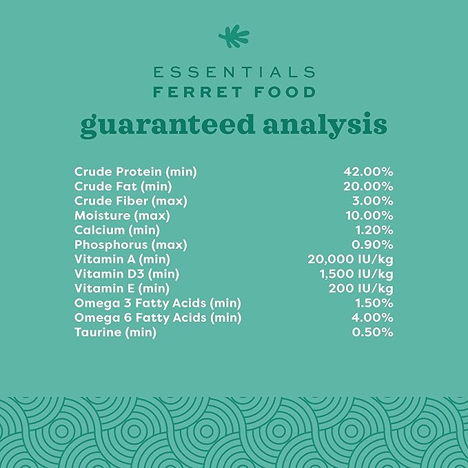 Oxbow Animal Health Oxbow Essentials Ferret Food, Vitamin & Mineral Rich Formula for Ferret, High Protein Food & High Fat, Small Animal Pet Products, Made in USA, 4 lb Bag