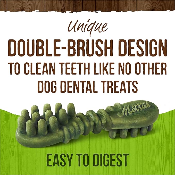 Merrick Fresh Kisses Natural Dental Chews Infused With Coconut And Botanical Oils For Medium Dogs 25-50 Lbs - 6 ct. Bag