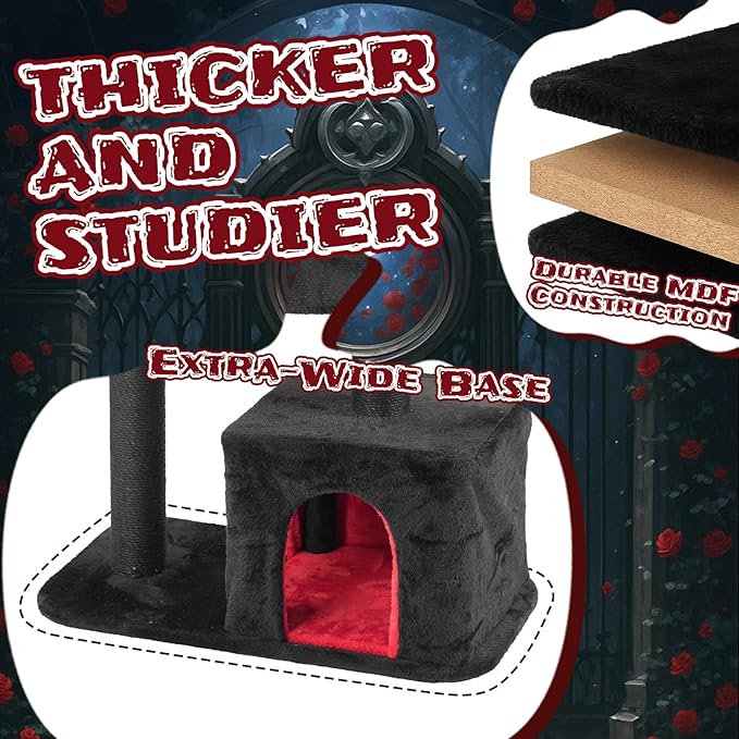 70 * 40 * 113 cm Black+red 2 Layers with Branches, Coffin, pet Holiday Supplies