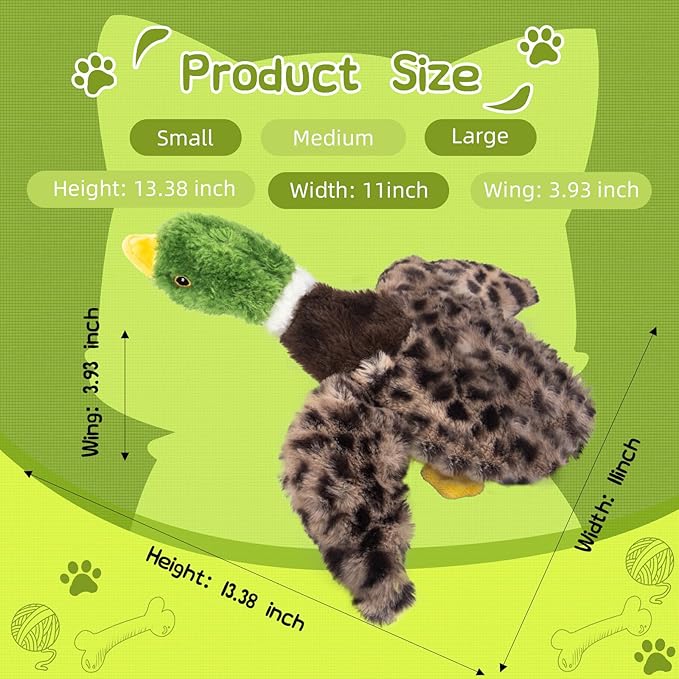 Dog Squeaky Toy Set – 3-Pack Durable Plush Chicken, Pheasant, Goose for Small and Medium Dogs – Soft Bird Chew Toys with Crinkle Sound for Puppy Play, Interactive Training