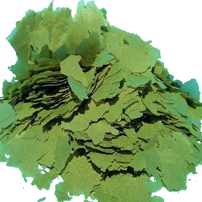 Aquatic Foods Inc. Cichlid Green GRO Spirulina Flakes, Discus, Angel Fish, Central & South American Cichlids for All Tropical Fish. Premium AF Flakes - 1/2-lb