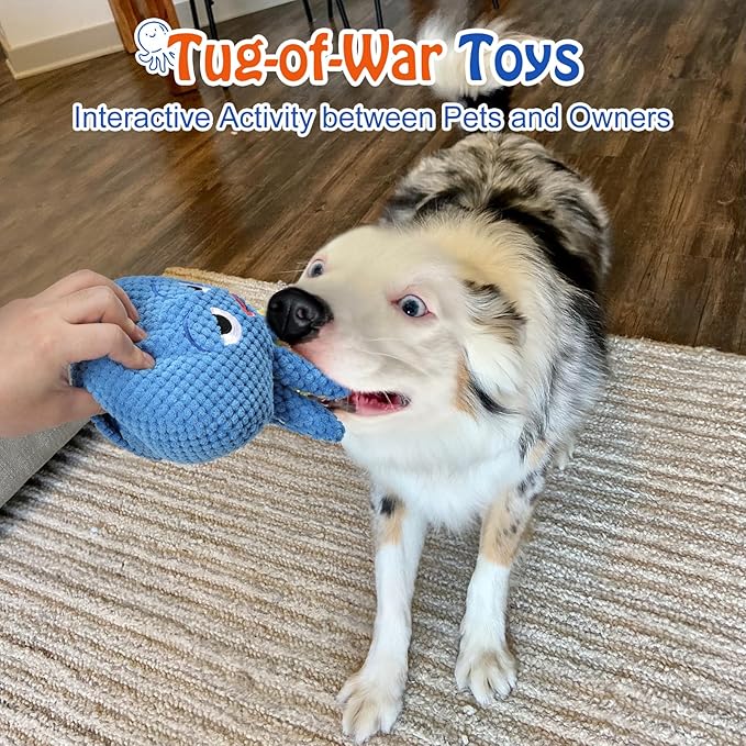 CiyvoLyeen Octopus Interactive Dog Toys to Keep Them Busy with Electric Moving Automatic Ball, Plush Stuffed Funny Cute Puppy Pet Toy for Boredom Christmas Birthday Gift for Small, Medium, Large Dogs