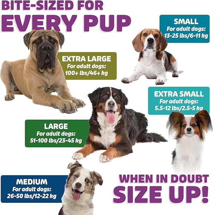 Dog Dental Treats – Vet VOHC Approved – Delicious Chicken Protein – Removes Tartar with Cleaning Comb Shape – Dental Dog Treats for Extra Large Dogs (24oz, 12 Count)