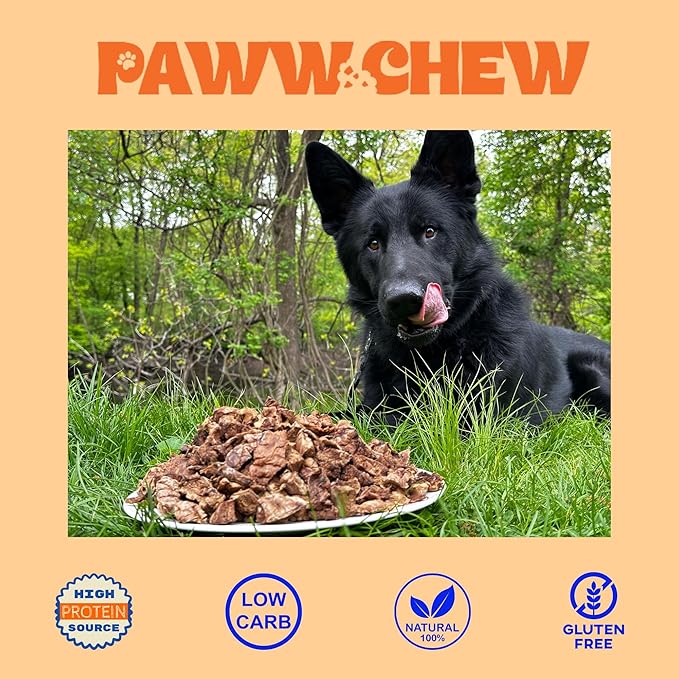 Beef Lung Dog Treats, 100% Natural, Single Ingredient, (2.5 Pound) Made in the USA, Dried & Dehydrated, High Protein, High Value Dog Training Treats, Grain Free, Low-Odor Free for All Breeds