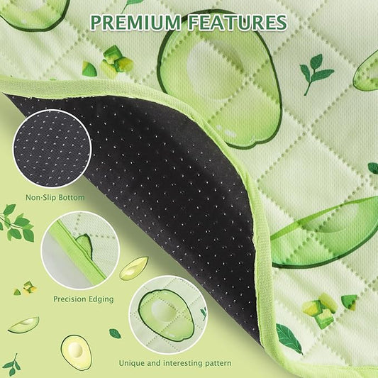 BVAGSS Washable Pee Pads for Dogs, 2 Pack Reusable Leakproof Puppy Wee Wee Pad, Non-Slip Waterproof Pet Training, Super Absorbent Whelping XH081 (Avocado, 24X18 Inch)