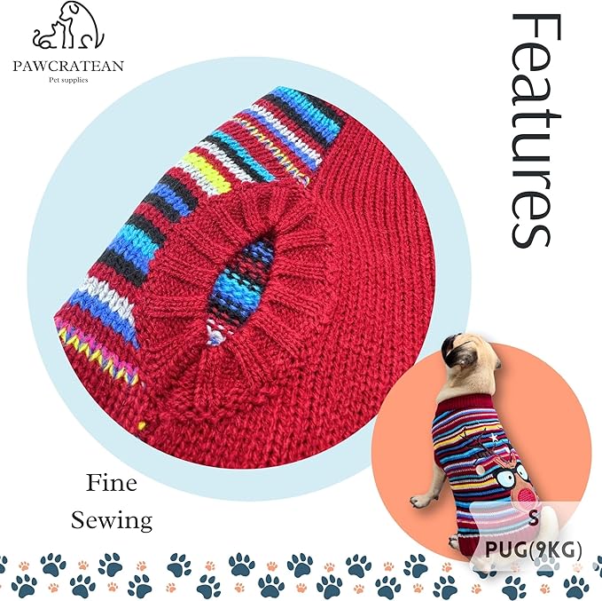 Cute Sweater for Dogs and Cats Soft Flannel Pet Outfit Warm and Cozy Animal Hoodie Small to Large Pet Clothes for Halloween Parties and Everyday Wear (Small, Colorful Deer)