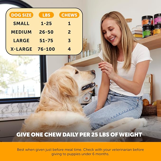 Dog Allergy Itch Relief - Advanced Itch Supplement with Probiotics for Dogs - Immune Support & Skin Relief for Seasonal Allergies - Natural Itchy Skin & Paw Relief - (Peanut Butter, 90 Ct)