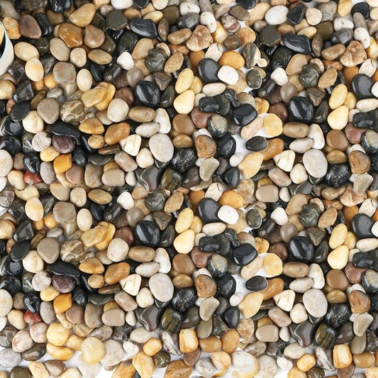 45lb Polished Pebbles for Plants Potting,Succulents Aquarium Fish Tank Vases-Decorative River Rocks Garden Gravel Stones